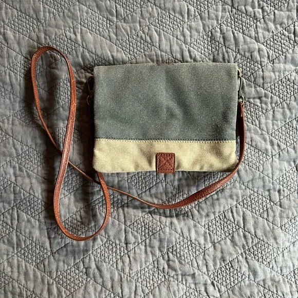 Mona B Two-Tone Canvas Crossbody Bag - Picture 4 of 8